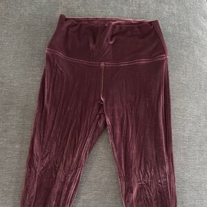 LULULEMON Plum Velvet Leggings